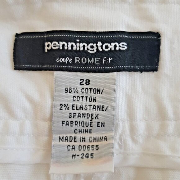 Womens Plus Size Capri Cropped Pants 28 4X Penningtons Coupe Rome Fit White - Picture 4 of 4